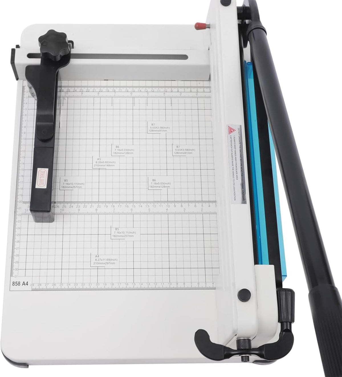 12" Guillotine Paper Cutter Heavy Duty Paper Cutter with Safety Lock Precision Paper Trimmers for 400 Sheets A4 B4 A5 B6 B7 Papers Slicer for Office School