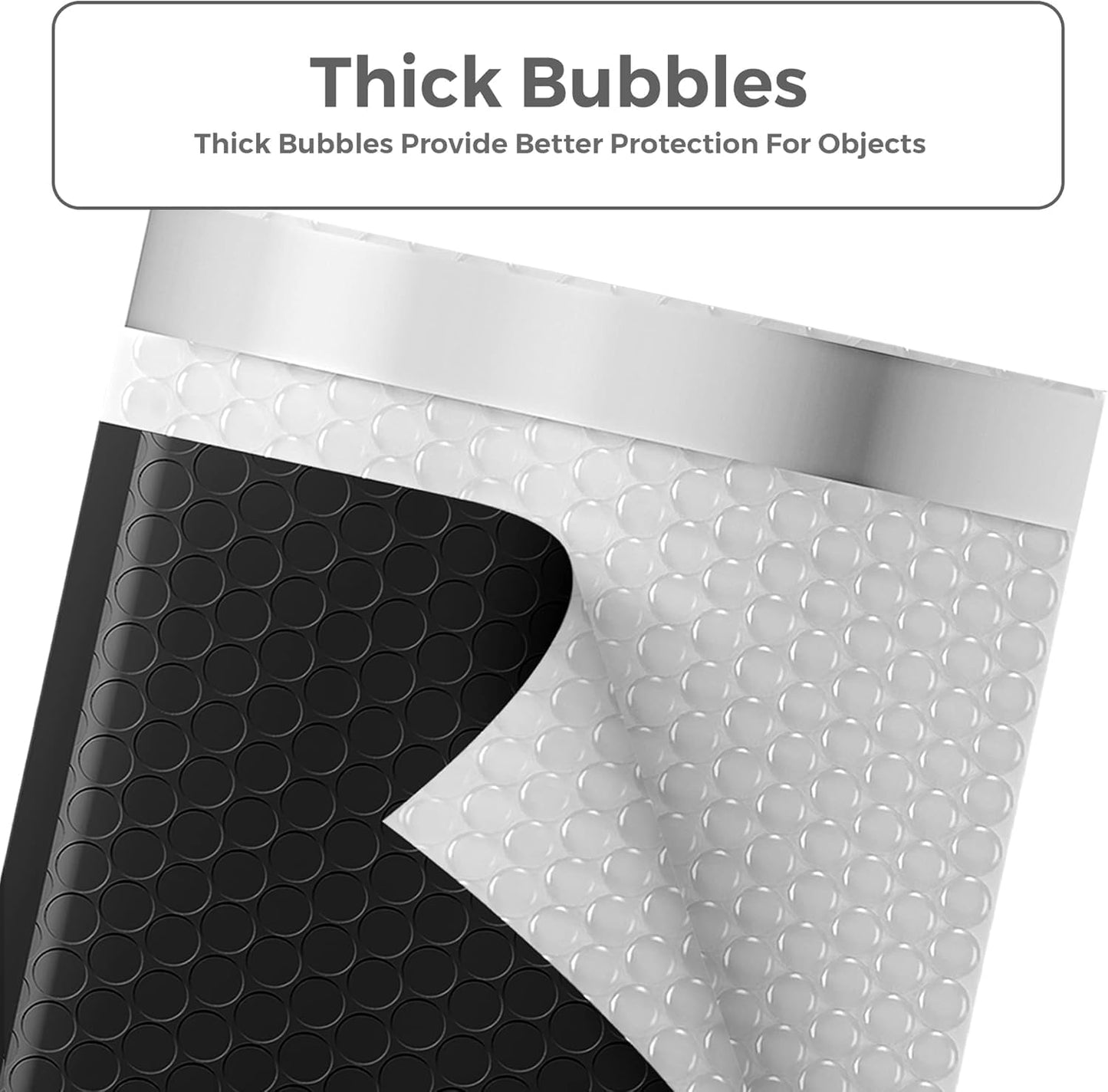 Metronic 6000 Pack Bubble Mailer 8.5x12 Inch Black,Usable Size 8.5x11" Waterproof Padded Envelopes,Self-Seal Modern Bubble Mailers Cushioning for Shipping,Jewelry Makeup Supplies, Packaging Bulk