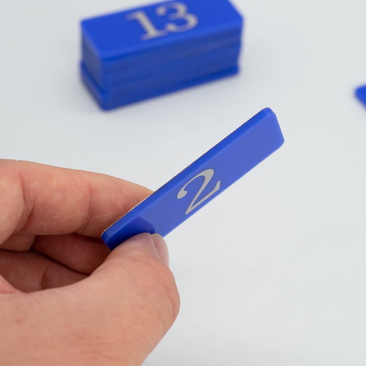 StayMax Plastic Rectangle Locker Numbered Sticker Room Number Table Number (1-10, Blue)