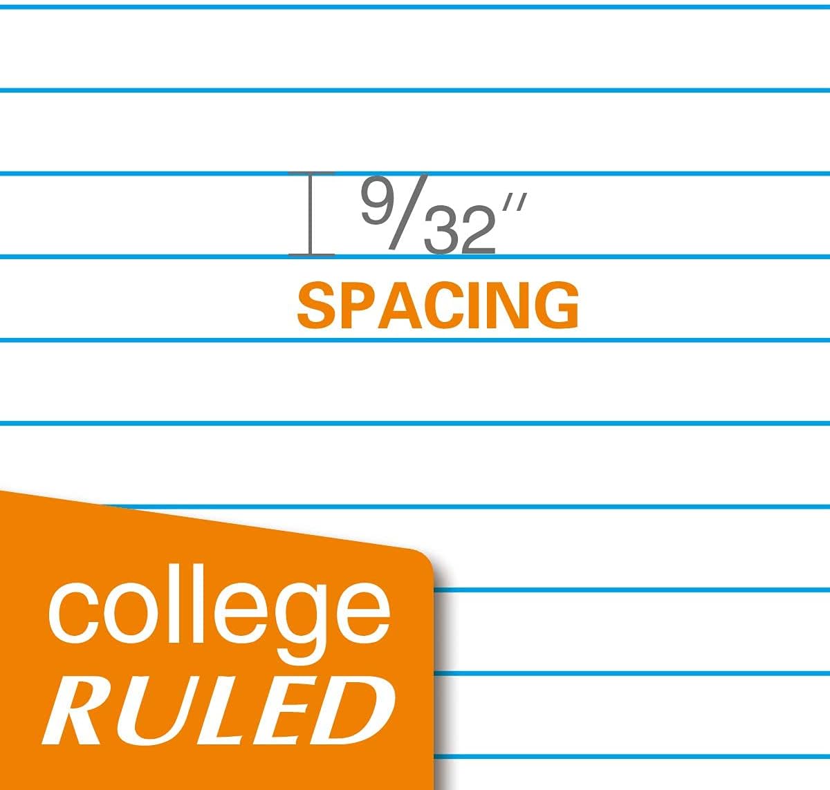 Kaisa Loose Leaf Paper Filler Paper 8x10.5 inches, College Ruled, 3-Hole Punched for 3-Ring Binder, 150 Sheets/Pack (3 Pack) F15001C