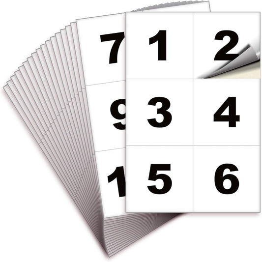iSYFIX White Consecutive Number Stickers – 1 to 100, 4-inch, 1 Set – Vinyl Self Adhesive Premium Decal, Ideal for Inventory, Storage, Organizing, Boxes, Bins, Toolbox, Lockers & More, Indoor/Outdoor