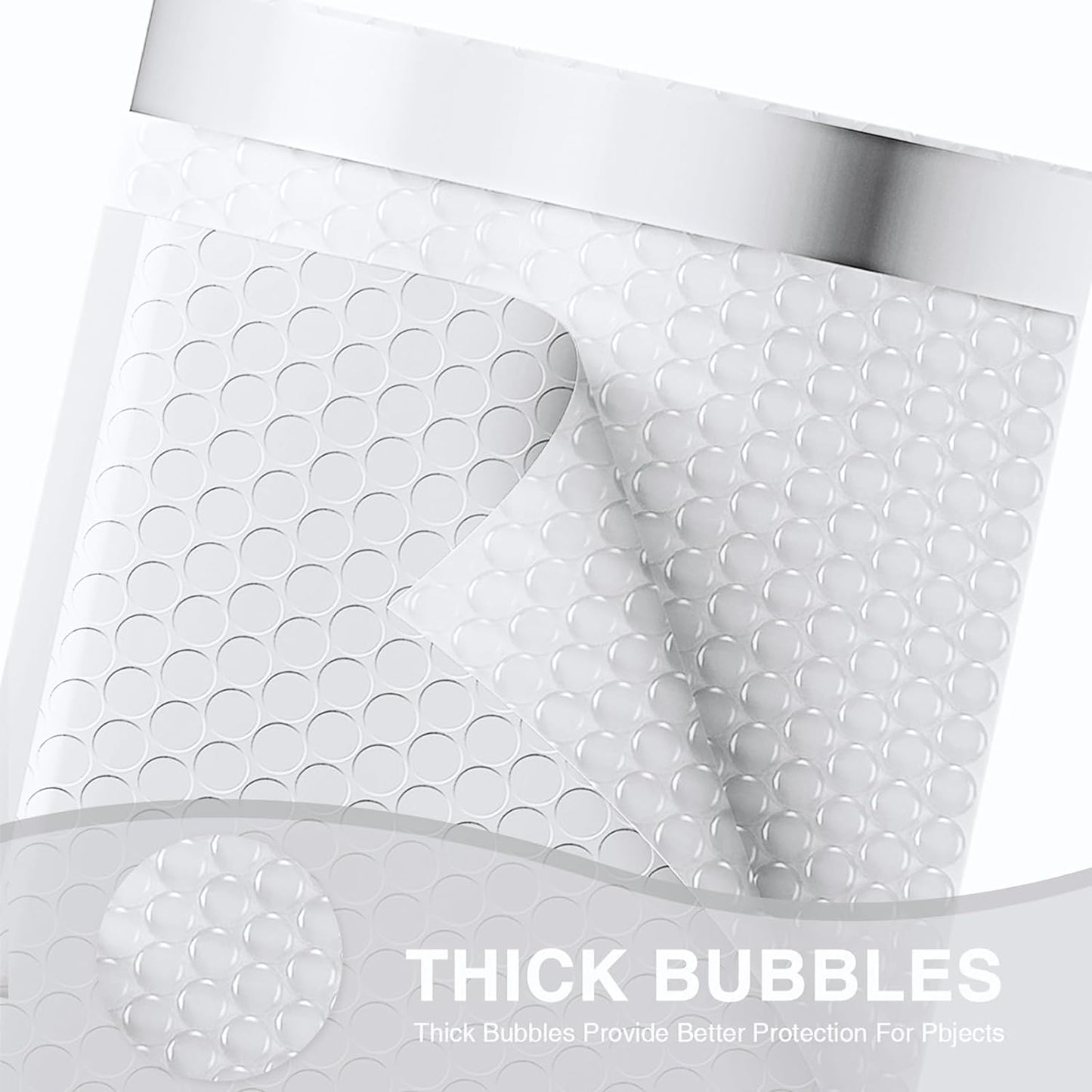 Metronic Bubble Mailers 4x8 Inch 4000 Pack White Usable Size 4x7'' Waterproof Bubble Mailer Padded Envelopes Self Seal, Cushioning Poly for Packaging, Shipping, Mailing, Small Business Supplies