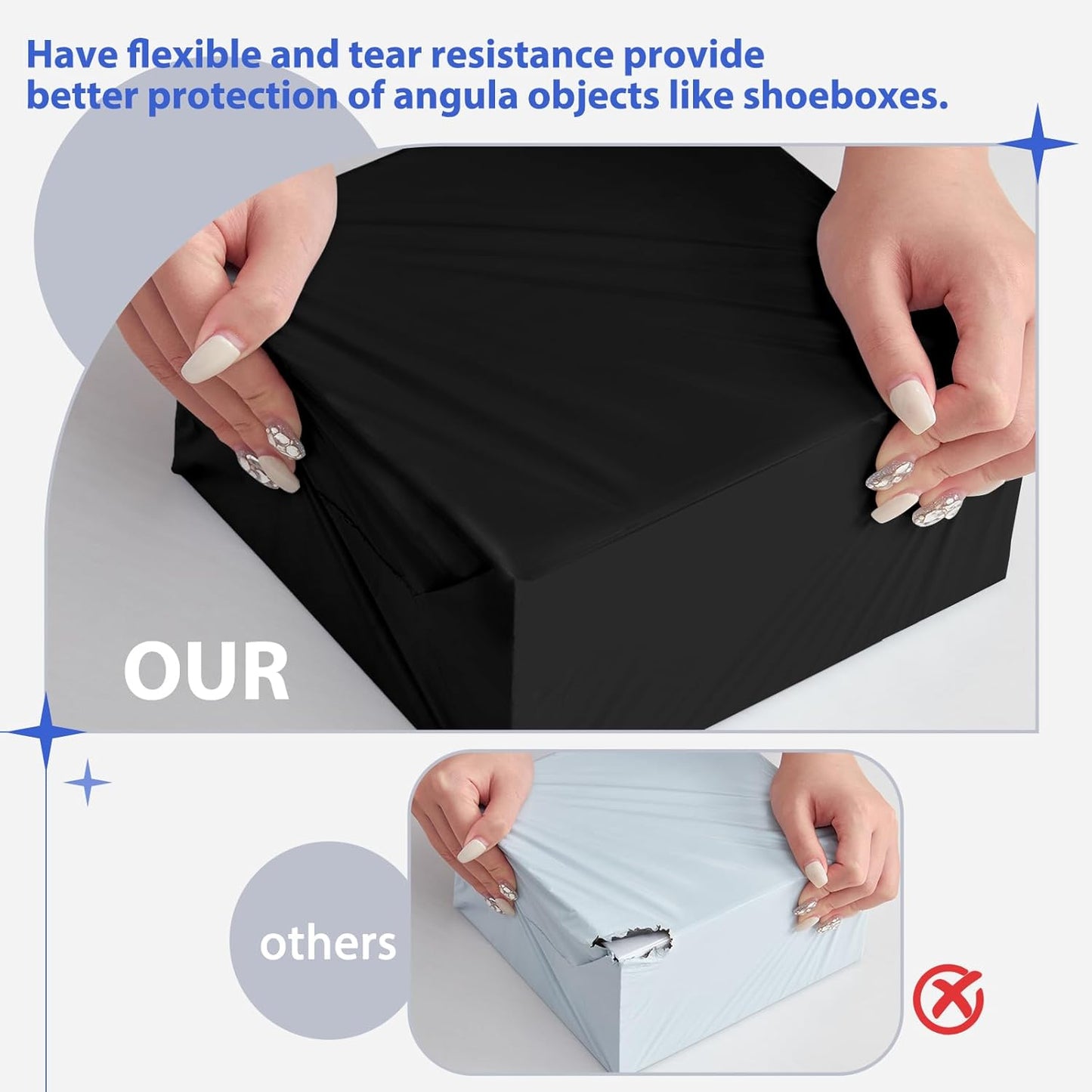 Fuxury Poly Mailers 17.7 X 22 Inches 50 Pcs, Bulk Shipping Bags for Clothing, Strong Adhesive Shipping Envelopes for Small Business Suppliers,Waterproof Mailers Poly Bags Mailing Envelopes Black