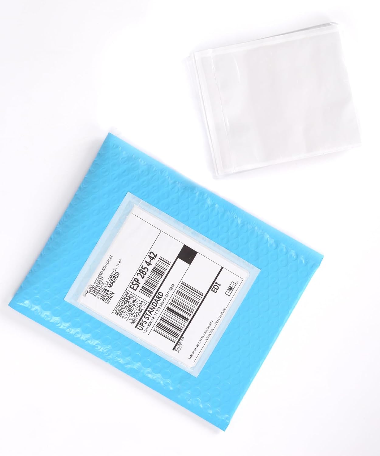 100 PCS 7.5"x 5.5" Clear Self-Adhesive Packing List Envelopes - Plastic Shipping/Mailing Pouch Enclosed Bags for Packing Slips Invoice Label