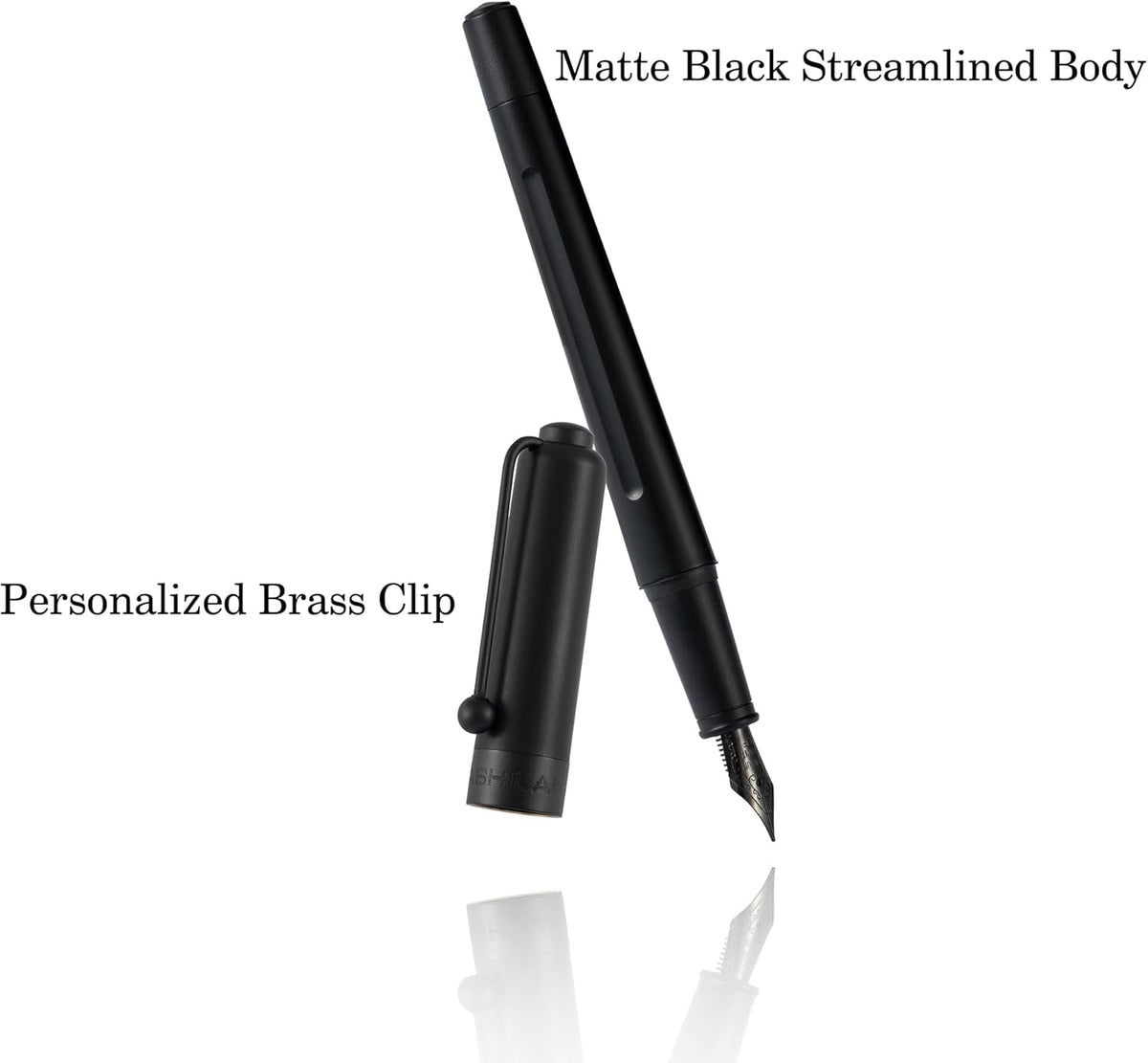 Luxury Matte Black Forest Fountain Pen Set,Titanium Black Extra Fine and Medium Nibs,Includes 2 Ink Converters,10 Ink Cartridges,15ml ink，Premium Gift Case for Calligraphy (Fine Nib)