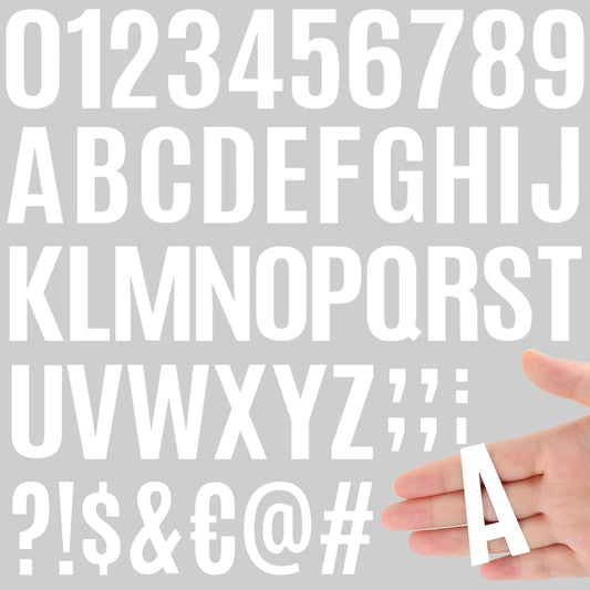 2142 PCS 42 Sheets Letter Stickers Mailbox Numbers and Letters Self Adhesive Vinyl Waterproof Alphabet Number Stickers for Mailbox Address,Craft,Water Bottles, Sign, Door, Home Decor (2 Inch,White)