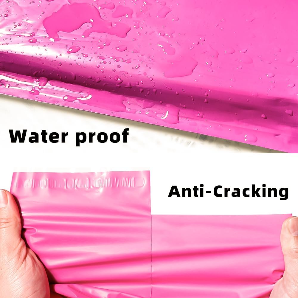 POLYSELLS 100 pcs 19x24 Inches Pink Poly Mailers Shipping Envelopes, Strong Adhesive Sealing, Waterproof, and Tear-resistant Postal Mailing Bags for Clothing, Books, and Accessories
