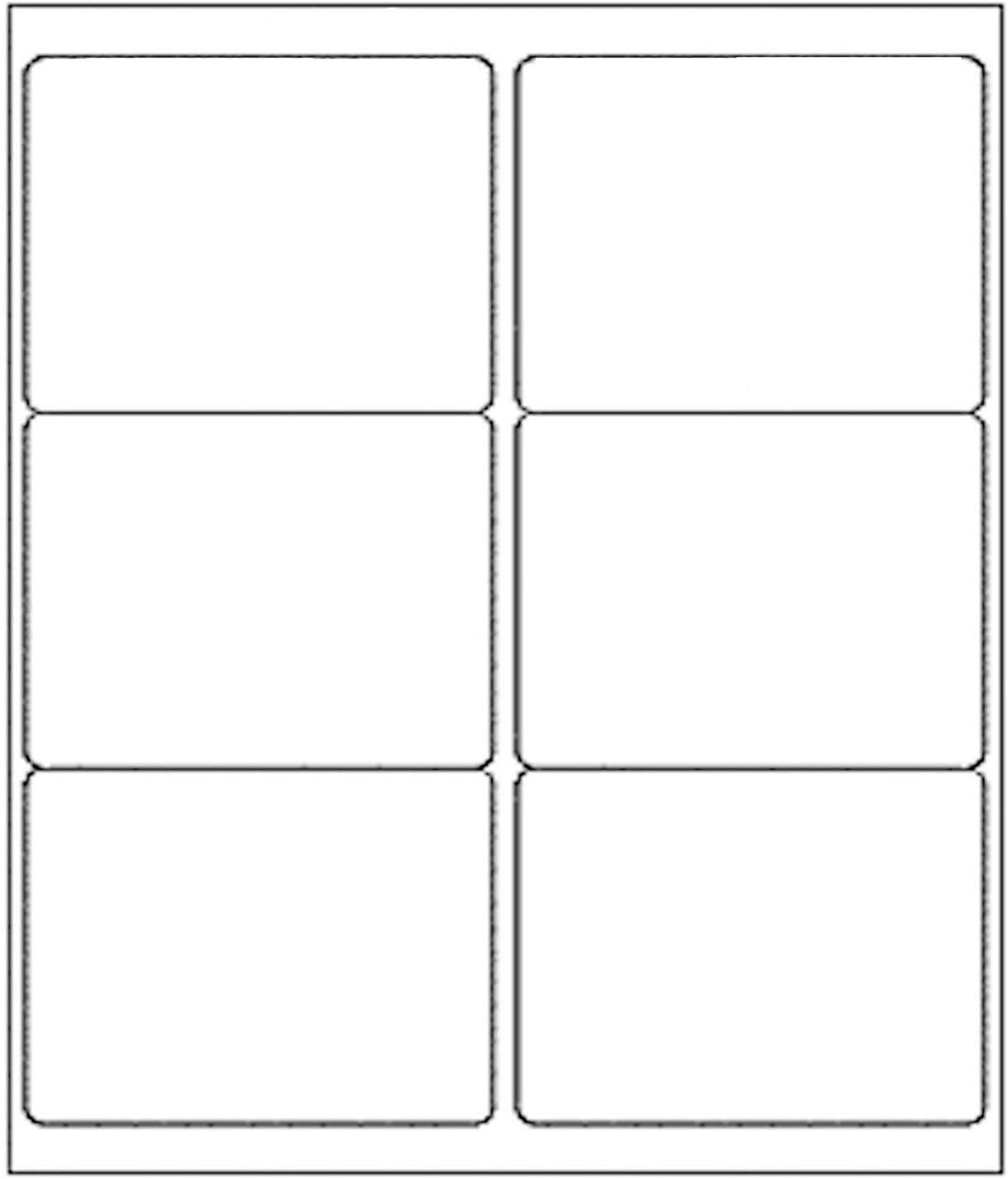 9527 Product 6 up 3-1/3 X 4 Sticker Labels Shipping Address Labels for Laser/Ink Jet Printer,500 Sheets,Total 3000 Labels