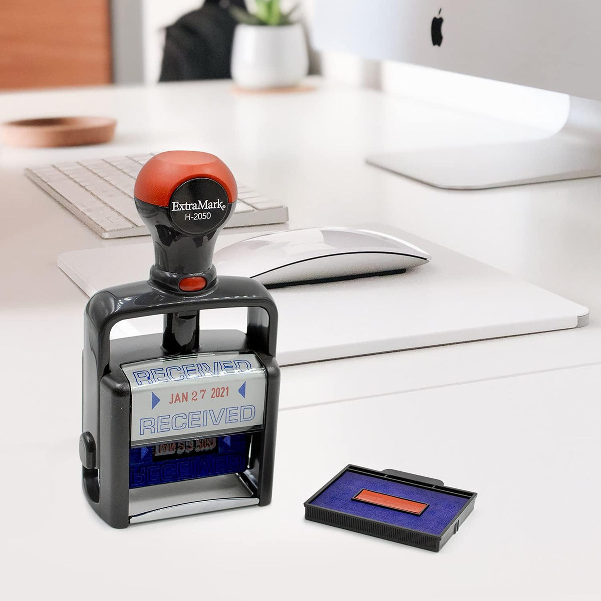 Heavy Duty Style Office Date Stamp with Completed - Self Inking Dater - Style C - Black Ink Color