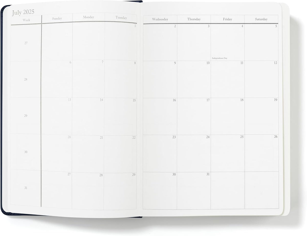 Wykeham's Executive 2025-26 Daily Journal Planner – Customization Available – Mid-Year Academic Diary (Royal Blue, 8.5"×5.5")