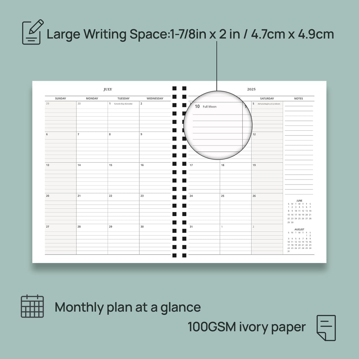 POPRUN Teacher Planner 2025-2026, (Letter Size - 8.5'' x 11'') Academic Lesson Planner (July 2025 - June 2026), with Monthly Tabs, Thick Papers, 2-Sided Pocket, Leather for Teachers, Champagne Gold
