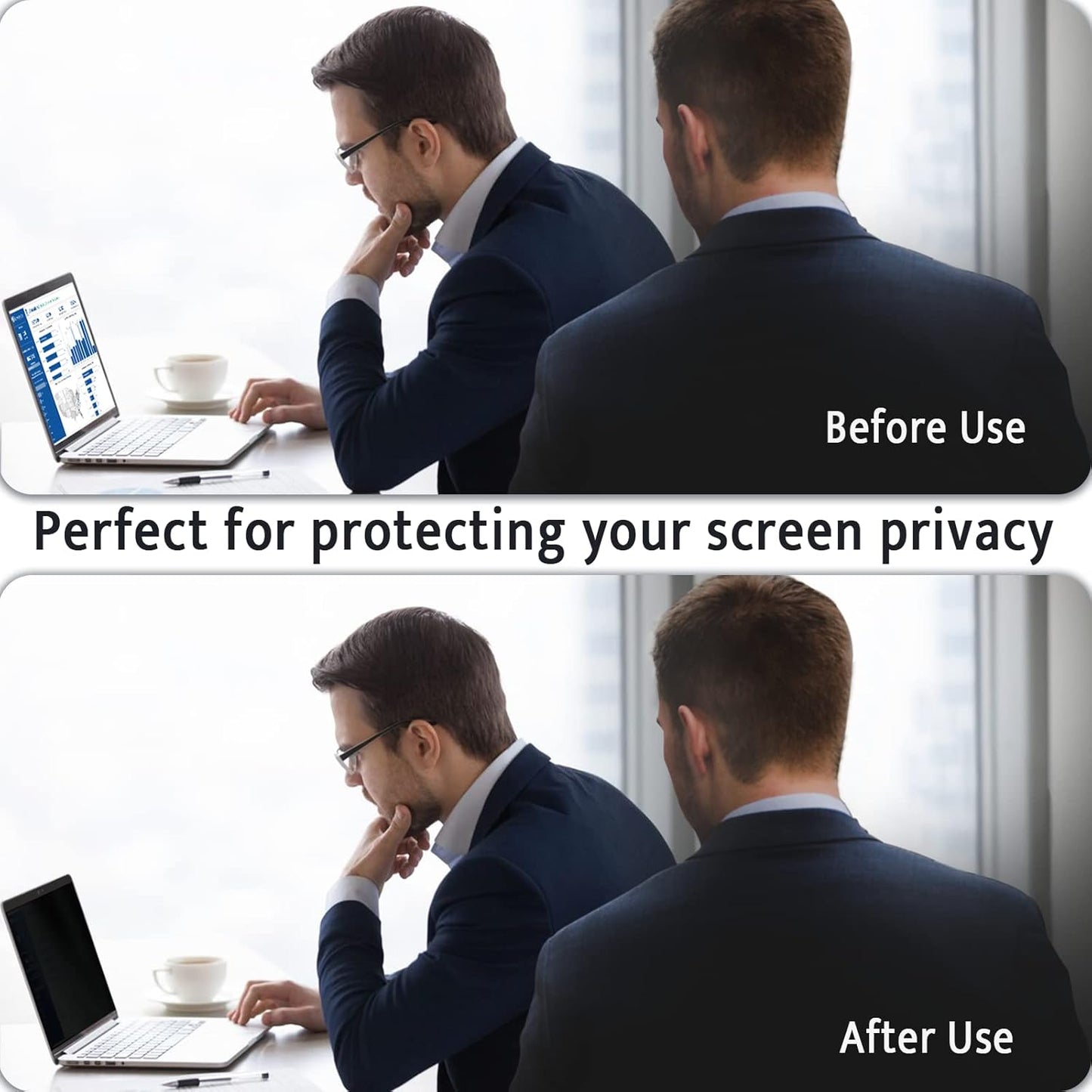 Magnetic Privacy Screen for MacBook Pro 15 Inch (2016-2019), Removable Anti Blue Light Glare Peep Filter Black out Screen Protector for Mac 15In Laptop Model (A1707, A1990)