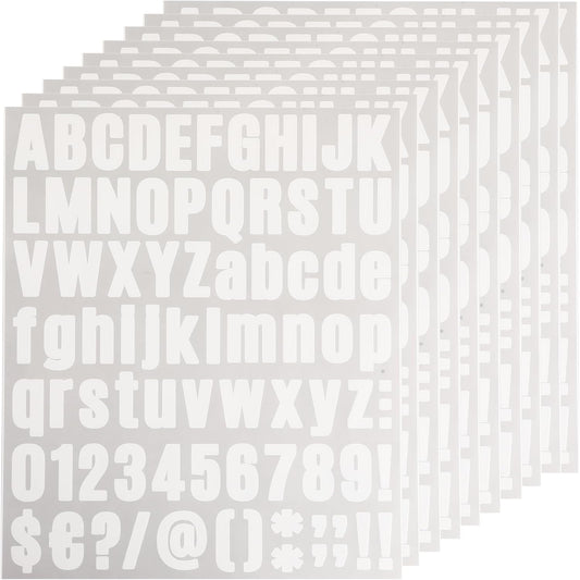 Self-Adhesive Number Alphabet Stickers,10 Sheets of Alphabet Stickers for DIY Crafts,Art Making,Classroom Decor,Mailbox Numbers Labels and Decals for Sign,Notebook,Door Decorations