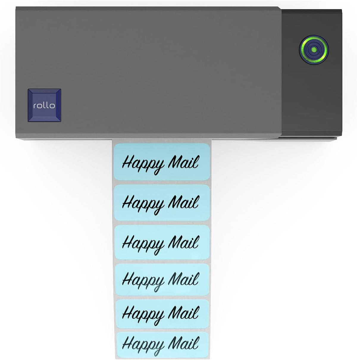 Rollo 2x1 Sticker Labels - Roll of 1,000 Blue Labels - Multi-Purpose Direct Thermal Printer Stickers