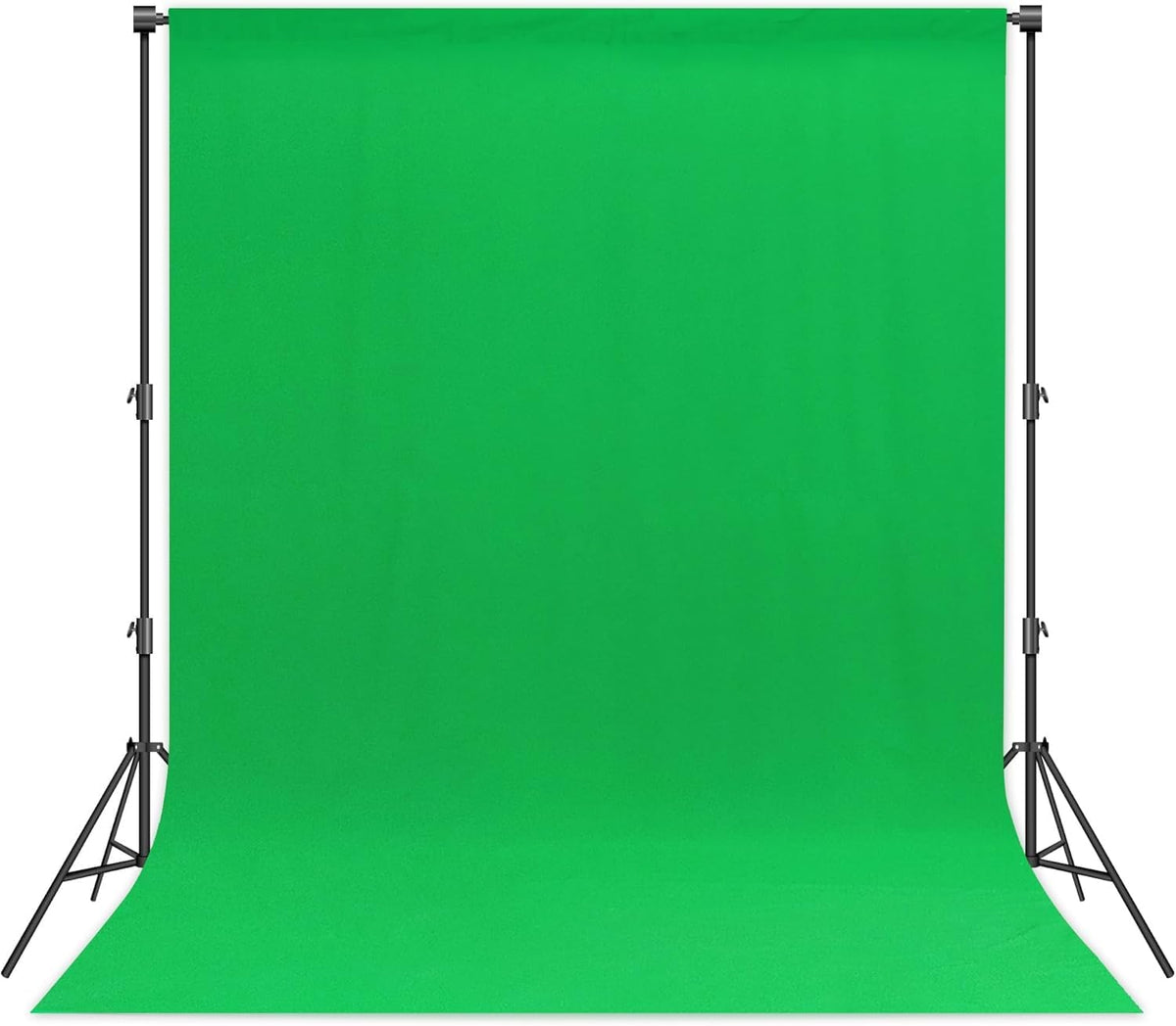 8 x10 FT Green Screen Backdrop - Polyester Fabric for Video Streaming, Portrait Photoshoot, Wall Mounted, Parties and Small Events