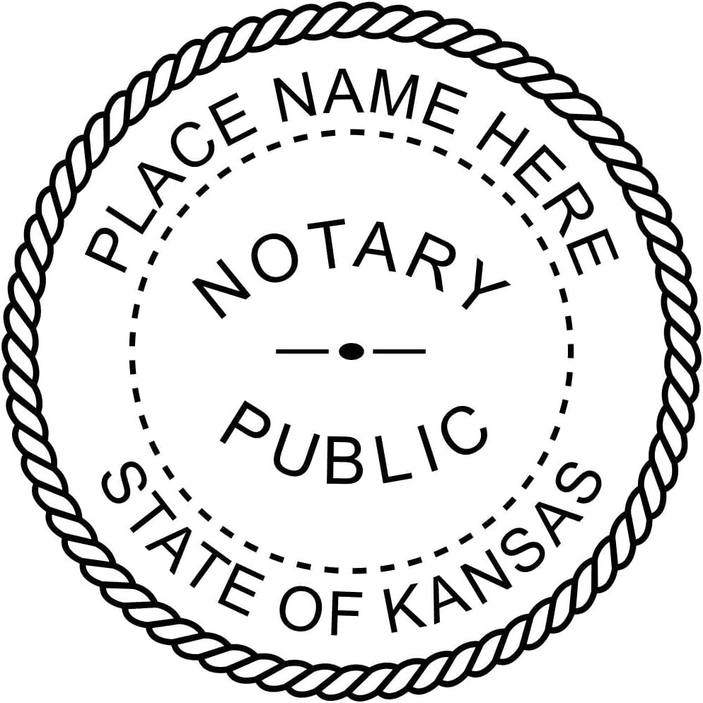 Custom Notary Embosser, Customizable for 37 Total States, Embossed Notary Seal | Great for Official Documents and Paperwork | Great Way to Certify Your Documents (Kansas)