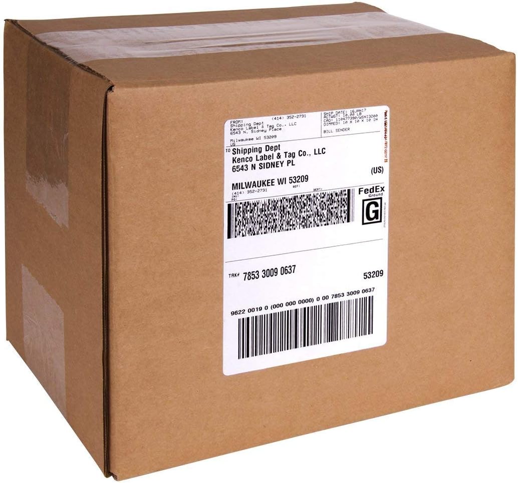 RBHK Half Sheet Self Adhesive Shipping Labels for Laser & Inkjet Printers, 2000 Labels, Rounded Corner (1000 Sheets)