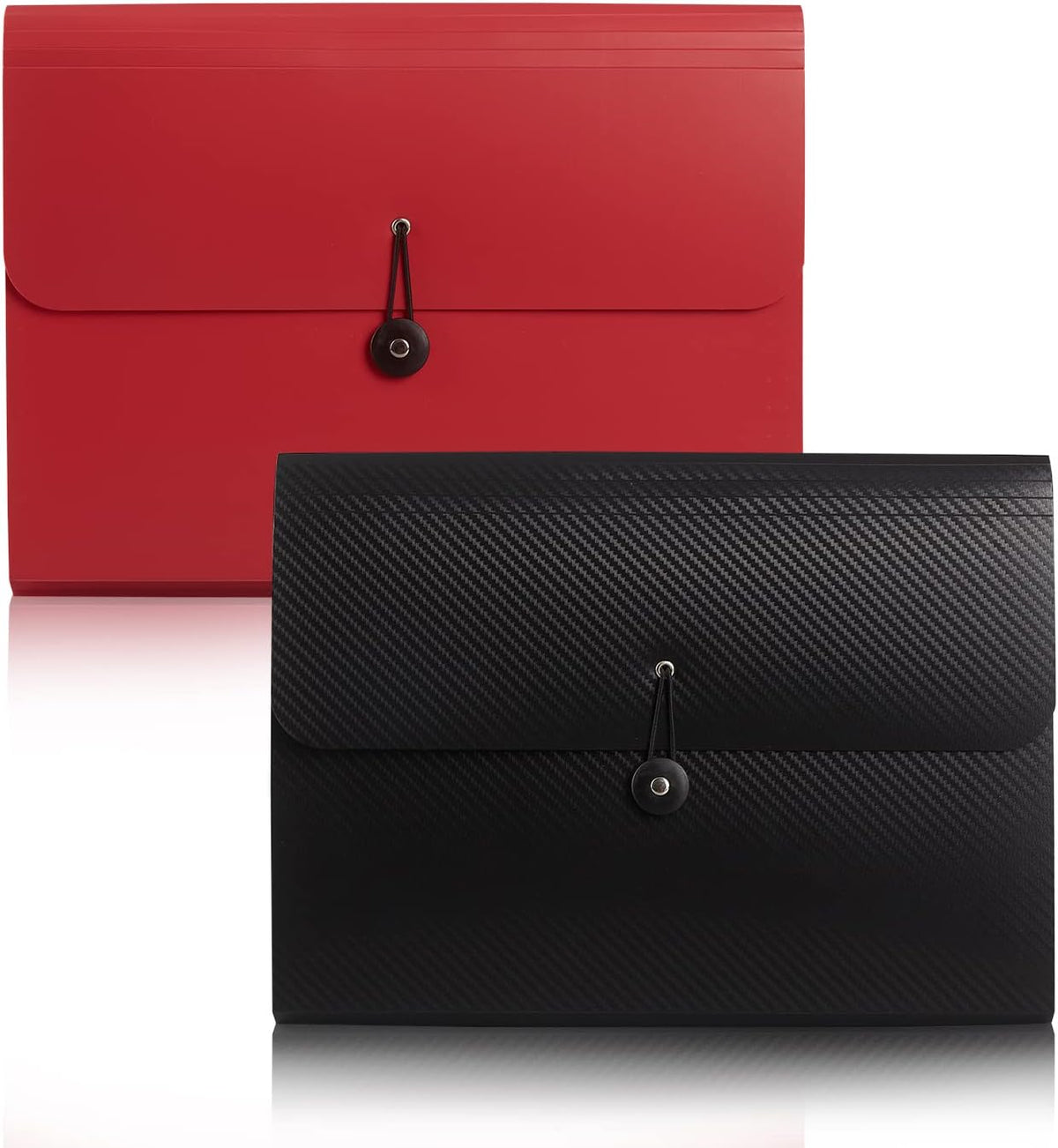 Expanding File Folder File Organizer 13 Pockets File Organizer Accordion Filing Folder Expandable File Folder for Documents Aesthetic Paper Organizer Folder for Work, School, Home, Office, BlackRed