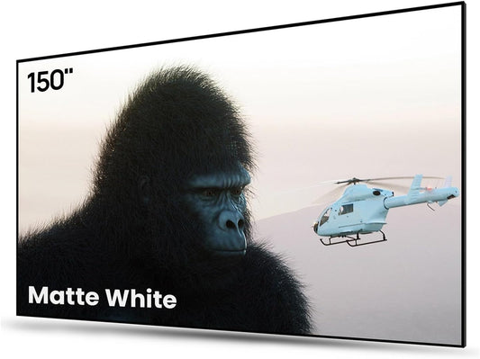 AWOL VISION 150-inch Projector Screen Fixed Frame, 1.3 dB Peak Gain, The Perfect Combo with LTV-2500, 80% Picture Quality Improved, 4K / 8K Ultra HD, Active 3D Wall Mount Projector Screen, MW-150