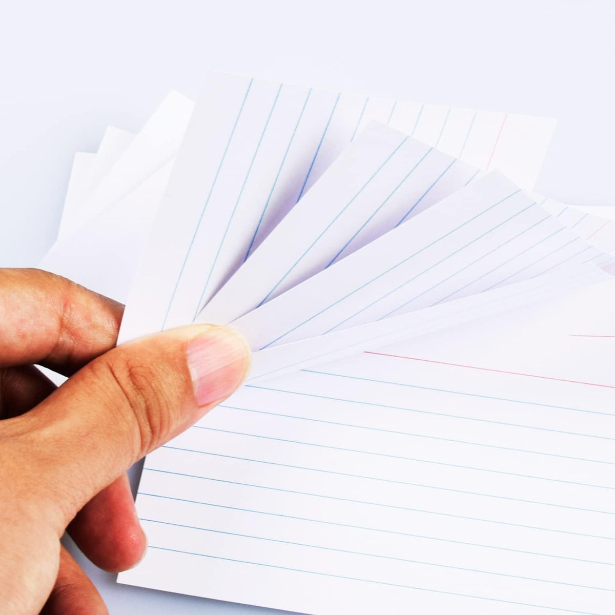 KAISA Lined Index Card 3"x5" Index Cards Flashcards, 300 Count Ruled on Front, Blank on Back Index Cards, White 3 pack of 100 Shrink
