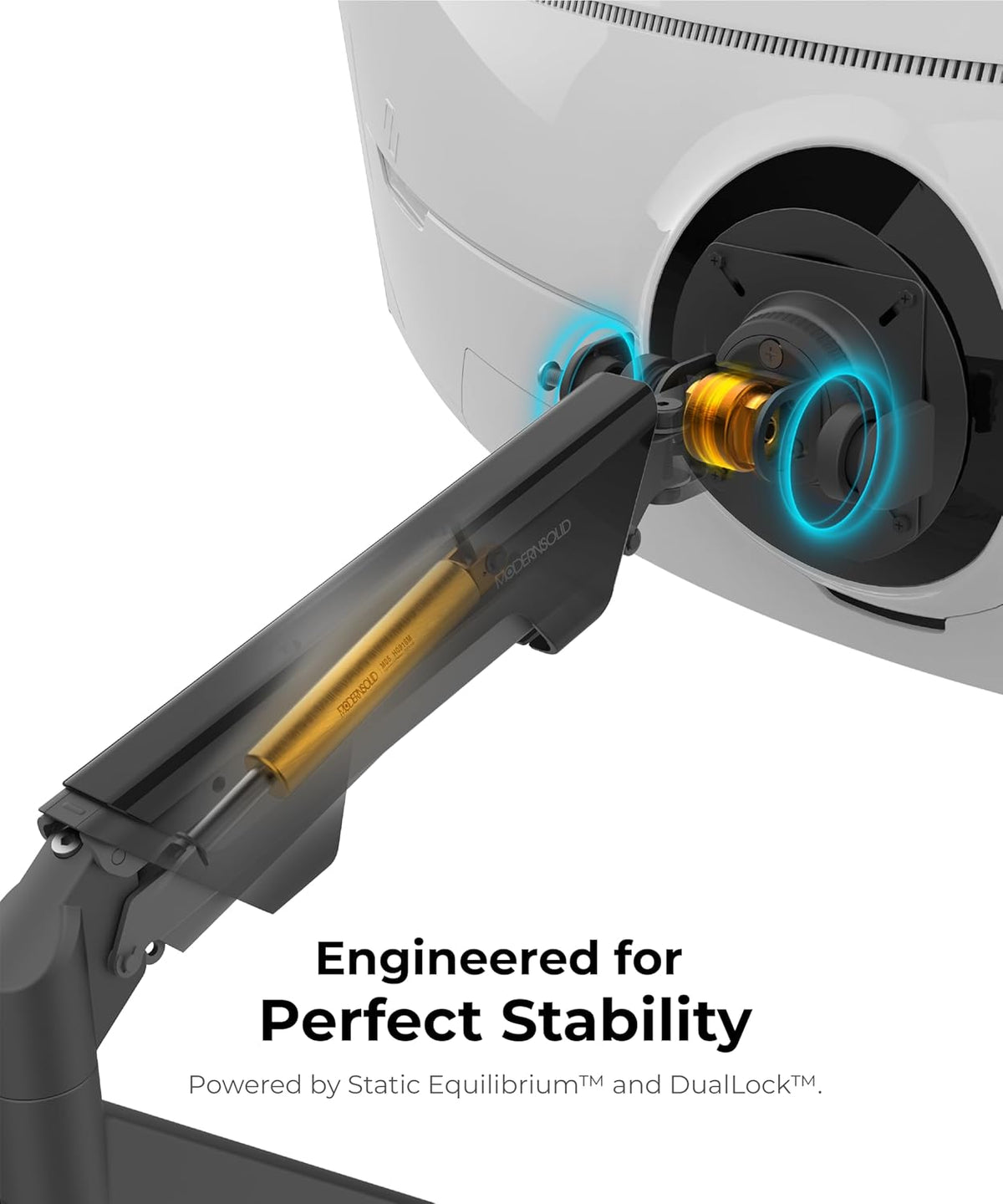 Heavy Duty Monitor Arm Desk Mount for 34 to 49 inch Ultrawide Curved Flat Monitors, Supports 14 to 38 lbs, Smooth Gas Spring Movement, VESA 75x75/100x100, Black, Classic