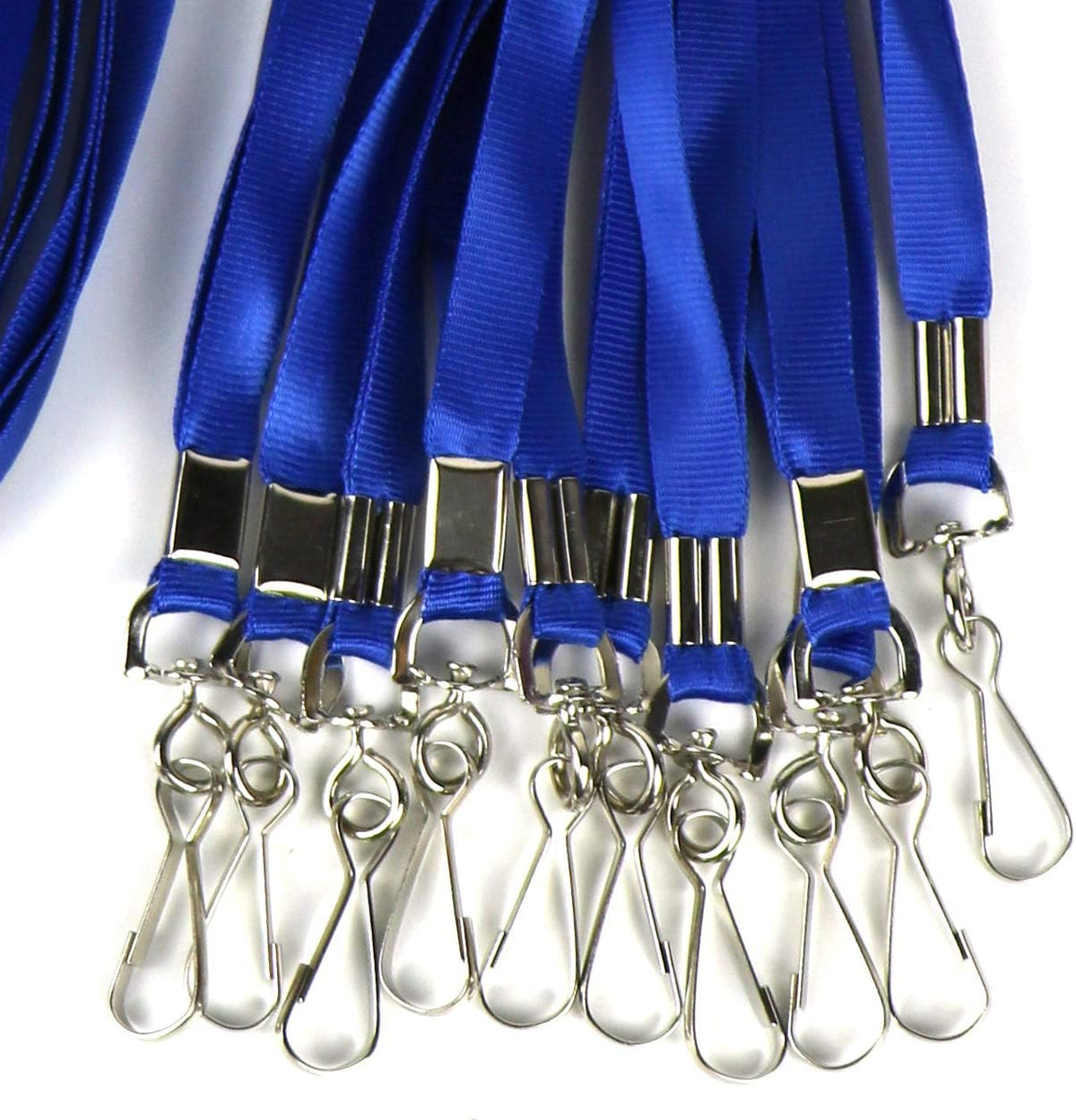 Bulk Lanyards Premium Cruise Lanyard Nylon Badge Lanyards Id Holder Perfect for Office, Kids, Teachers (Blue, 50 Pack)