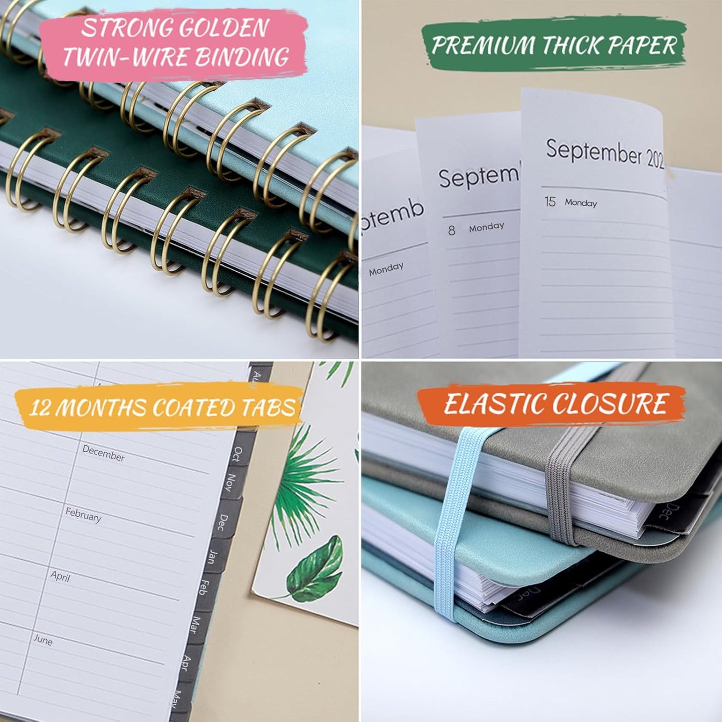 Academic Planner 2025-2026, Weekly and Monthly Calendar Planner, July 2025 - June 2026, 6.4" x 8.5", Faux Leather Cover Yearly Teacher Student Planning Agenda Book with Tabs, Pocket, Notes(Gray)