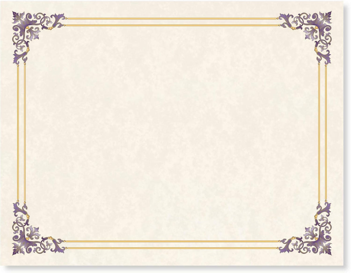 PaperDirect Wine and Gold Foil Accents on Renaissance Standard Certificates, 8½ x 11, 100 Count, Certificates and Awards Paper, for School, Work, Diplomas & Award Certificates