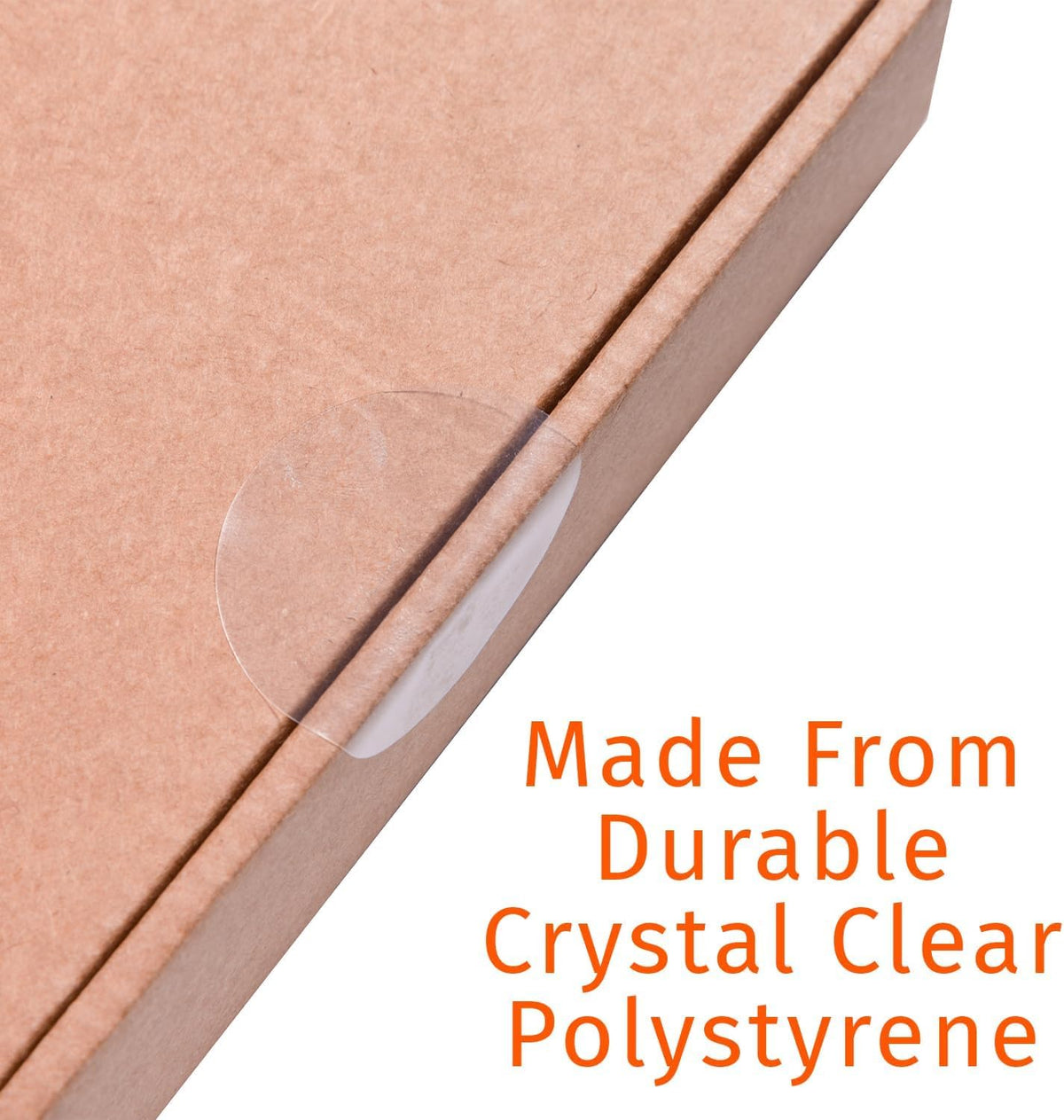 ChromaLabel 1 Inch Clear Labels Wafer Seals, Envelope Sealer, Transparent Stickers Ideal Envelope Seals for Secure Mailing - 500 Per Roll, Non-Perforated