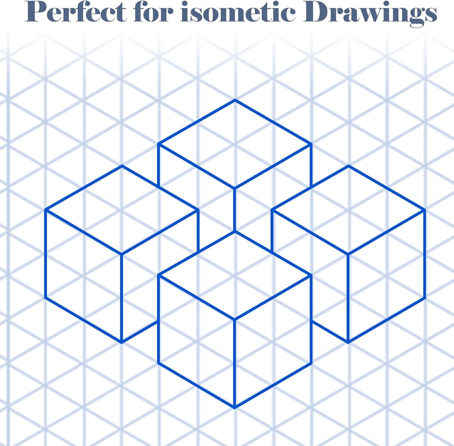 MotiMind 50 Sheets Isometric Graph Paper Pad Isometric Paper Drafting and Graph Pads for 3D Designs Architecture Landscaping Engineering Drafting (11x17)