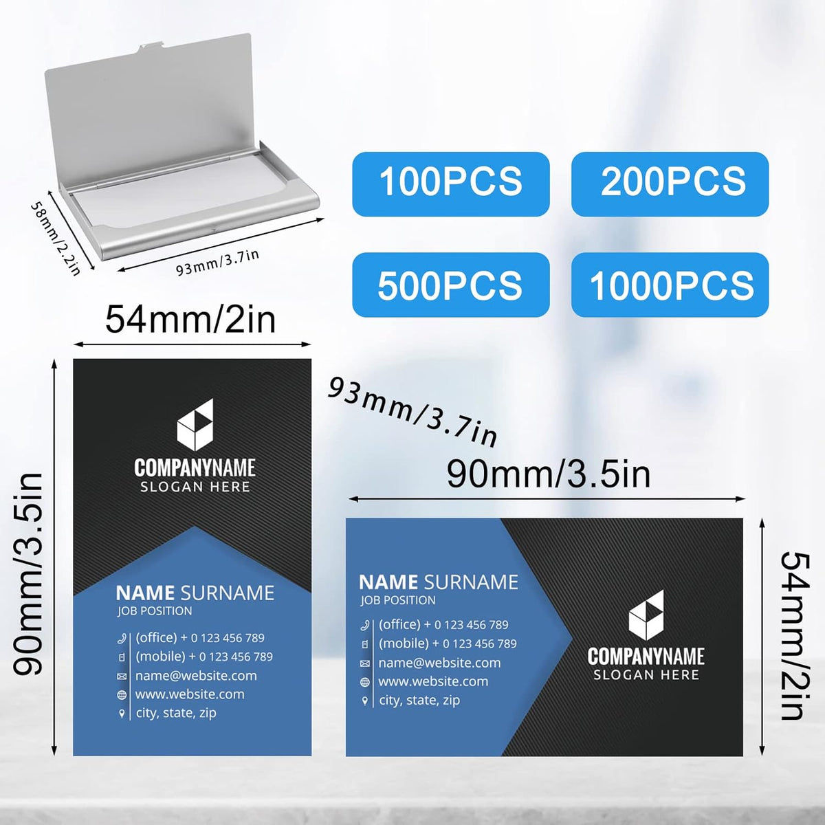 Custom Business Cards with Logo Personalized Double Side Printable Customize Business Cards 1000 500 200 100 for Small Business Women Men-Bakery/Cupcake Template