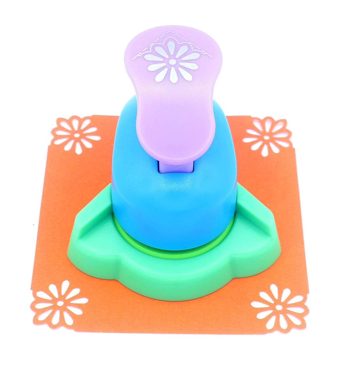 Hollow Corner Embossing Puncher - Right-Angle Lever Punch (Chrysanthemum)