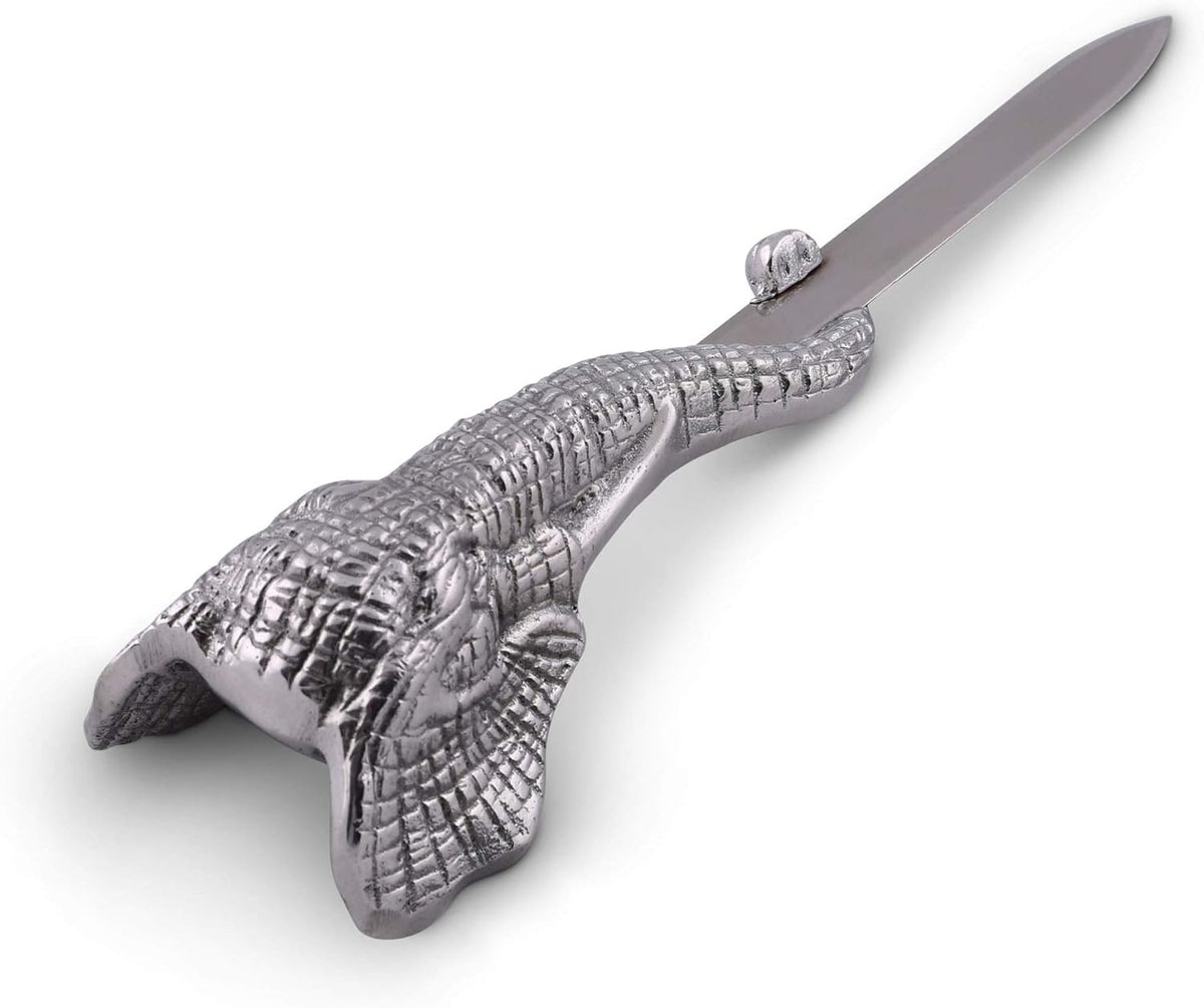 Arthur Court Designs Aluminum Elephant Metal Steel Knife Office Sword Blade Hand Envelope Gift Letter Opener 7" Long