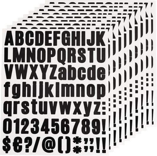 Alphabet Stickers,10 Sheets Vinyl Self-Adhesive Number Alphabet Stickers,Mailbox Numbers Labels For DIY Crafts,Art Making And Classroom Decor,Decals Suitable For Sign,Notebook And Door Decoration