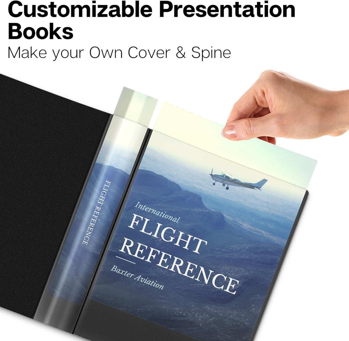 Dunwell Small Presentation Book 5.5x8.5 (2-Pack, Black), 24 Pockets Display 48 Half Size Pages, Plastic Binders with Sleeves, 5.5 x 8.5 Mini Booklets, Acid-Free Poly