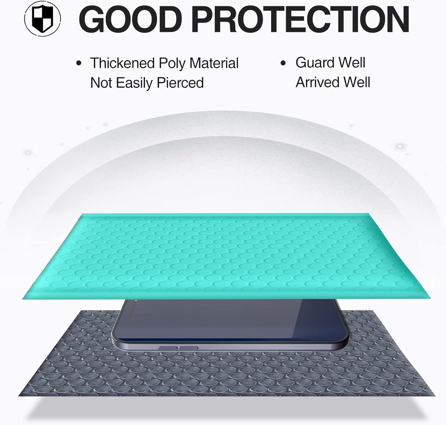 UCGOU Bubble Mailers 12x16 Inch 40 Pack Usable Size 12x15 Inch Large Padded Envelopes Teal Waterproof Packaging Bags for Shipping Self Seal Strong Adhesion Envelopes for Jewelry Makeup Supplies