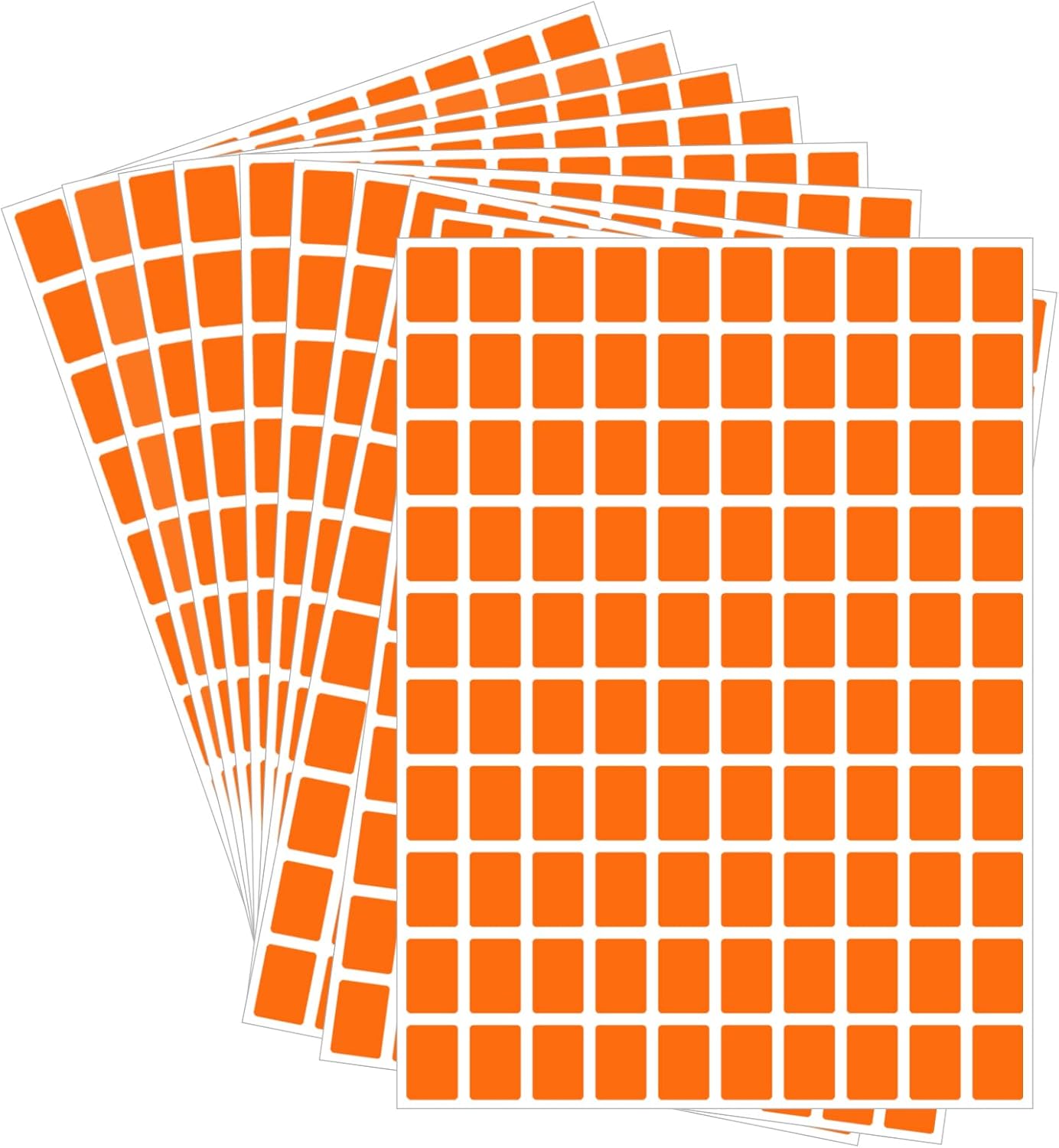 Starboling Color Coding Labels,3000 PCS 1/2" x 3/4" Orange Rectangular Colored Labels Stickers,for Garage Sale,Price Tags,File Folder Tabs,and Classroom Organization