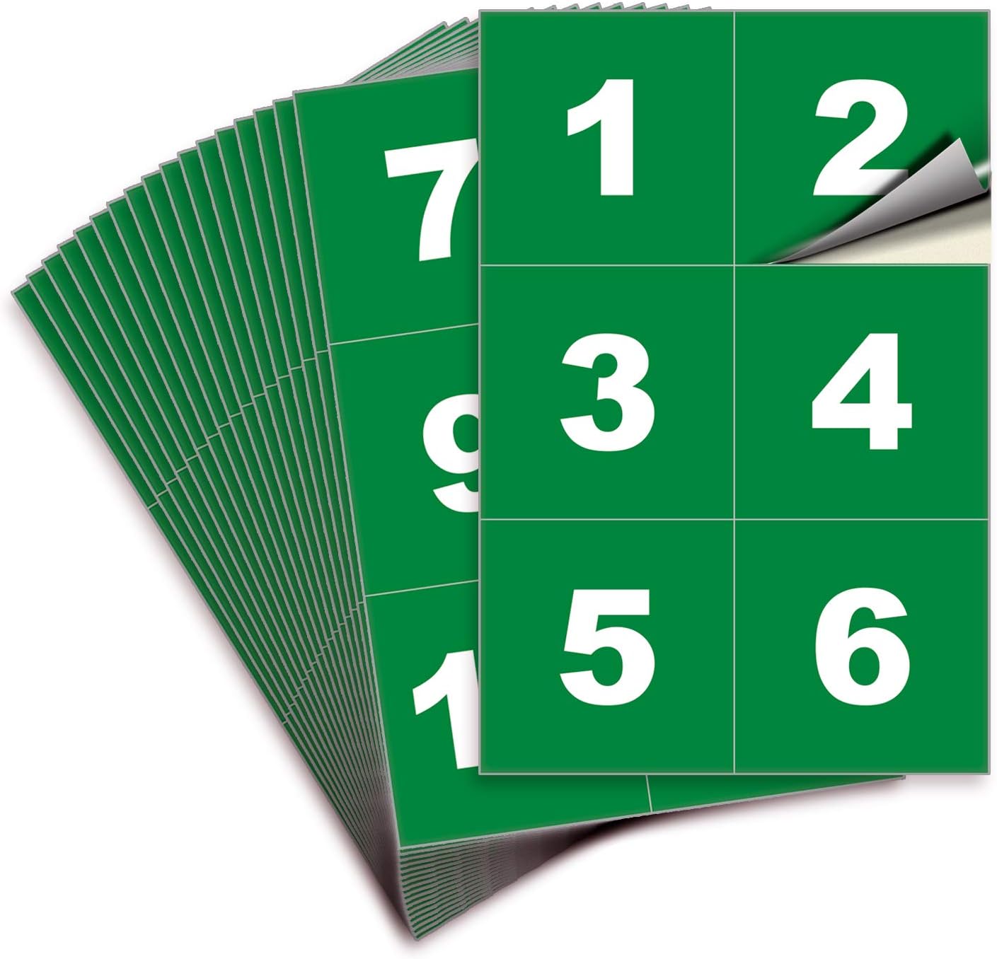 iSYFIX Green Consecutive Number Stickers – 1 to 100, 3-inch, 1 Set – Vinyl Self Adhesive Premium Decal, Ideal for Inventory, Storage, Organizing, Boxes, Bins, Toolbox, Lockers & More, Indoor/Outdoor