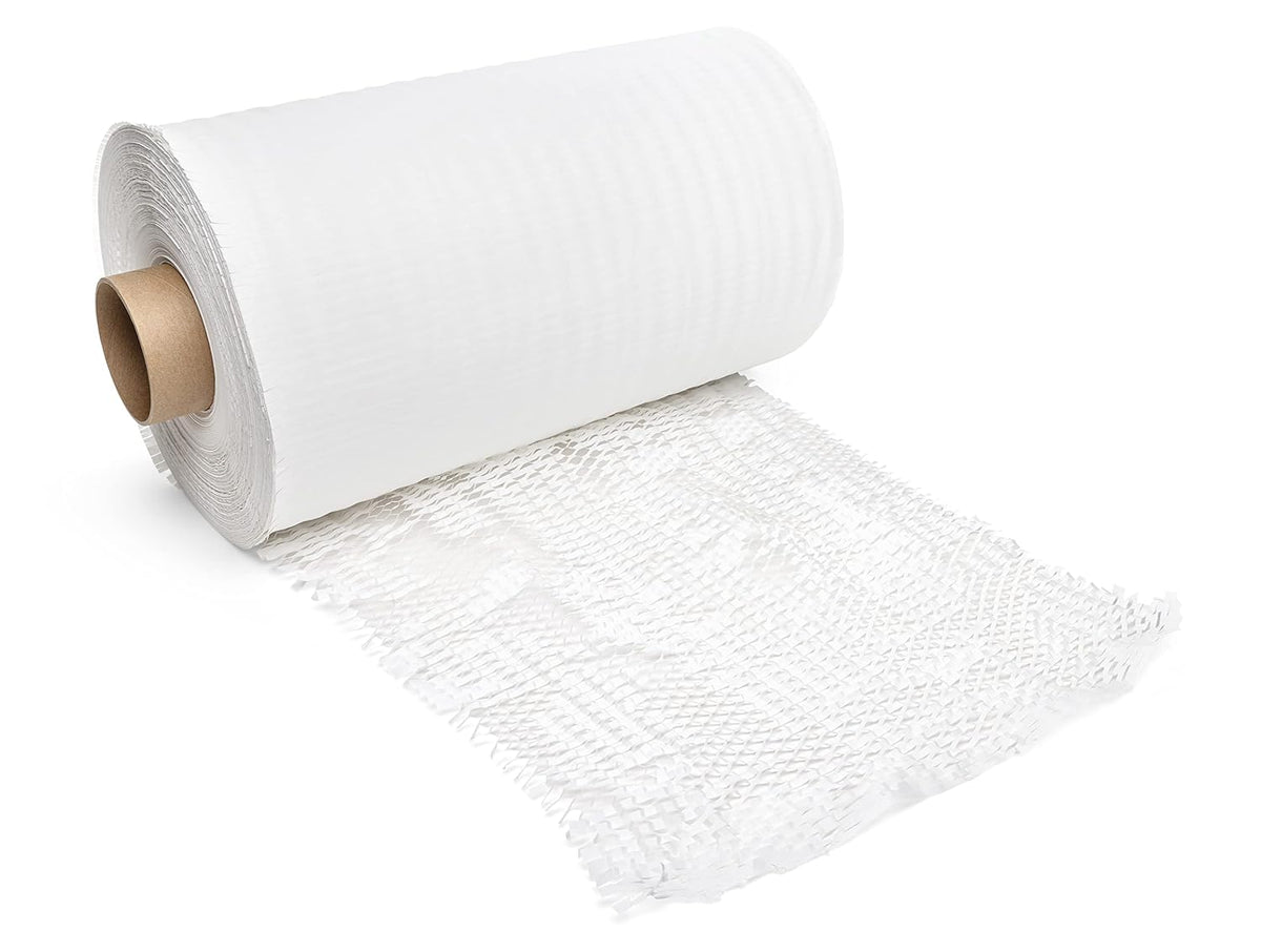 IDL Packaging 15.25" x 1400' Refill Roll (Pack of 1) for MP-1400USW HexcelWrap Honeycomb Packing Paper Station, White - Protective Kraft Paper with Interlocking Slit Design for Shipping