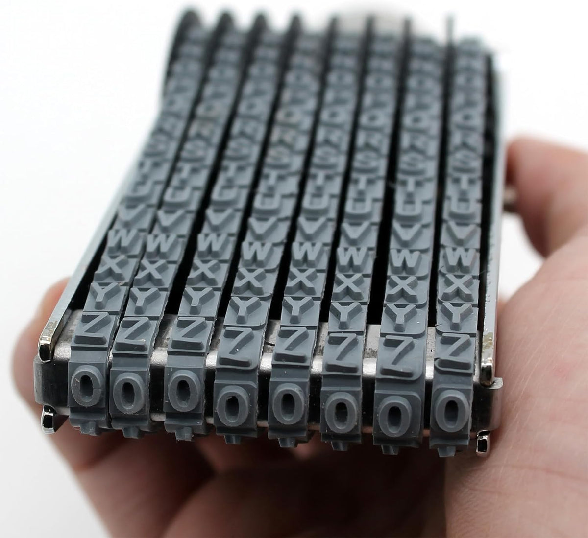 ZENG 8 Digits Multi-Function Changeable Rubber Stamp,Including Letter A-Z, Numbers 0-9 & Symbol, Personalized DIY Customizable Numbering, Date, Multicolor