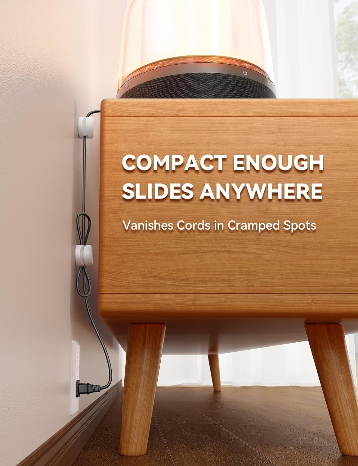 8Pack Cord Organizer JOYROOM Cable Clips [1s Side-Snap Lock] Silicone Cord Holder Cable Management, Adhesive Cord Clips Phone Charger Wire Keeper, Office Workspaces Desk Organization Home Accessories