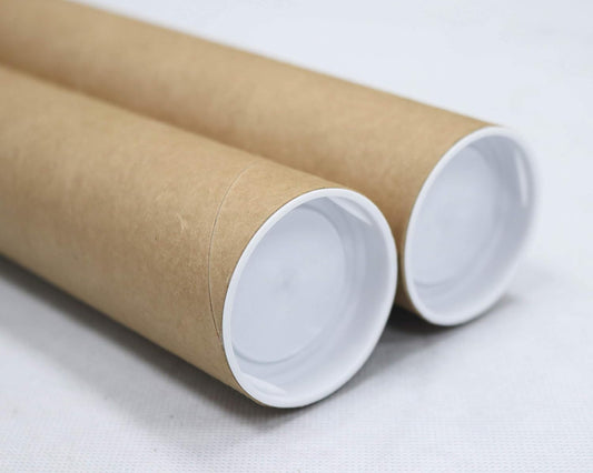 MagicWater Supply Mailing Tube - 2 in x 18 in - Kraft - 2 Pack - for Shipping and Storage of Posters, Arts, Crafts, and Documents