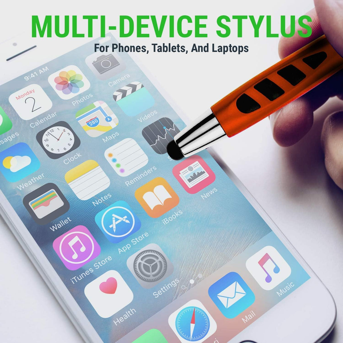Personalized with Your Custom Logo or Text Pens-300 Pack Bulk-for Businesses, Parties, and Events, 2 in 1 Capacitive Stylus & Ballpoint Pen Compatible with Most Touchscreen Devices, Assorted