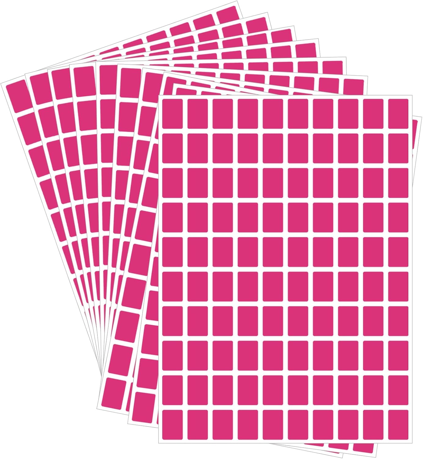 Starboling Color Coding Labels,3000 PCS 1/2" x 3/4" Rose red Rectangular Colored Labels Stickers,for Garage Sale,Price Tags,File Folder Tabs,and Classroom Organization