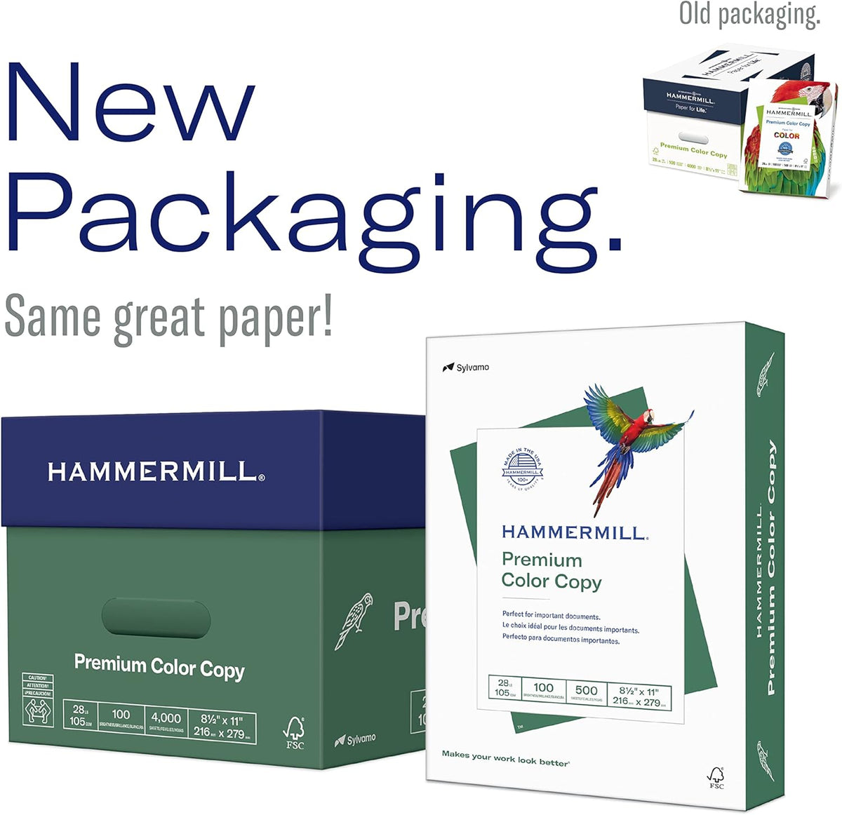 Hammermill Printer Paper, Premium Color 32 lb Copy Paper, 12 x 18 - 3 Ream (1,500 Sheets) - 100 Bright, Made in the USA, 106127C