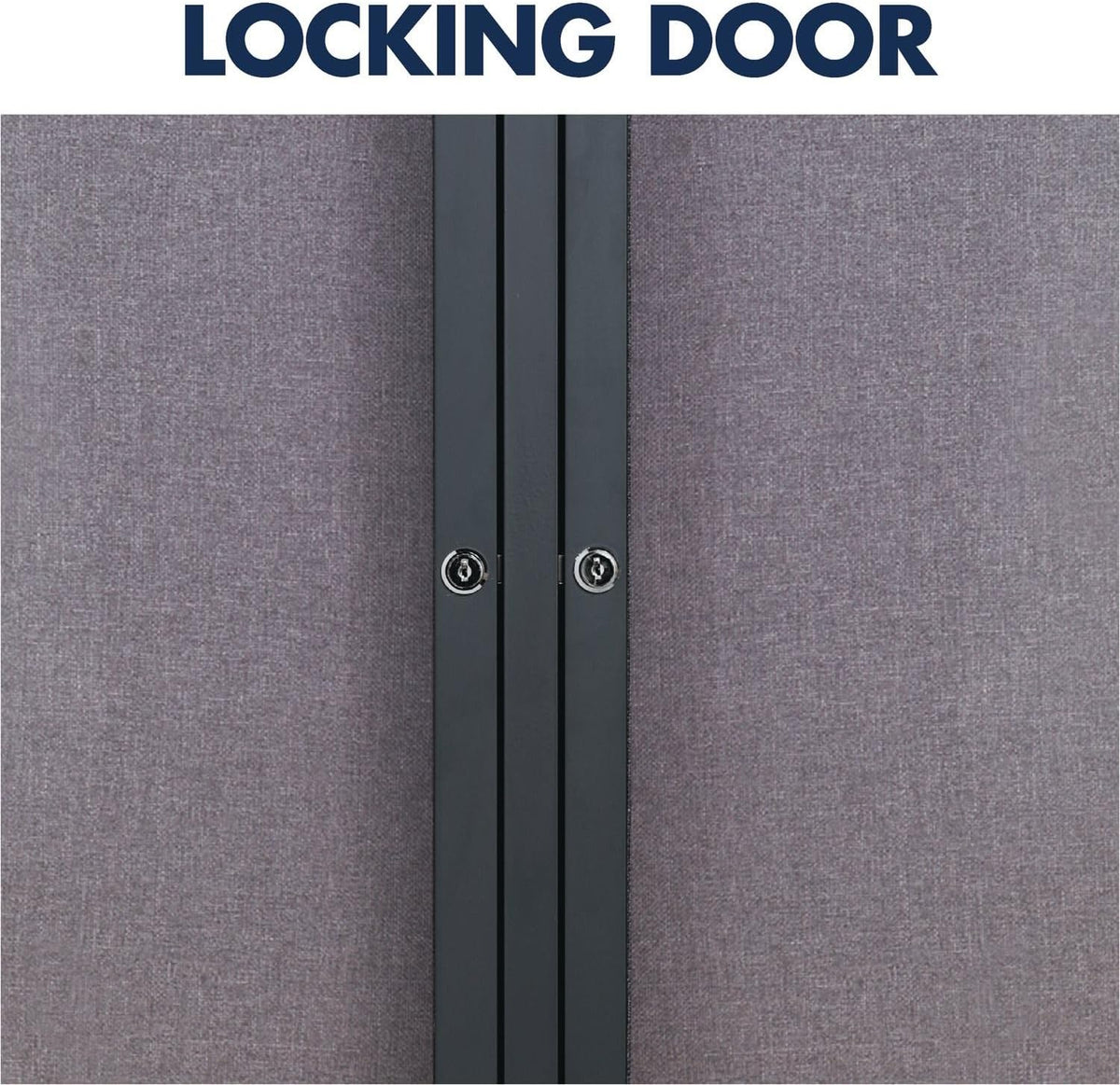 Quartet Enclosed Radius Fabric Bulletin Board, 6' x 4', 3 Door, Graphite Frame (2367L)