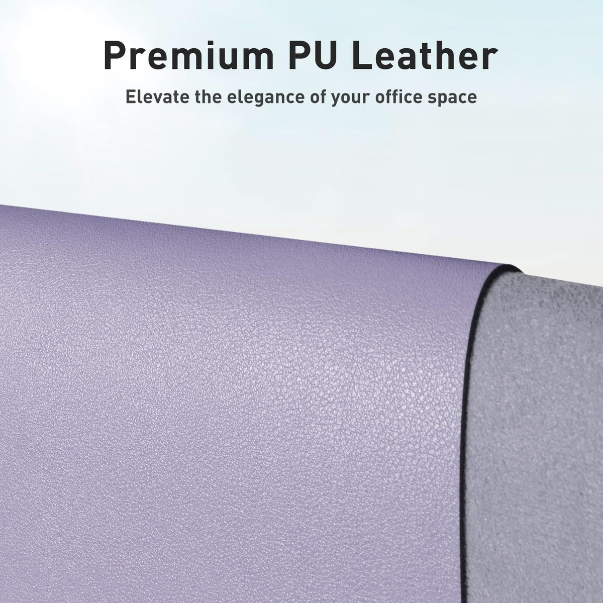 Aothia Leather Desk Pad - Protector and Blotter, Mouse Pad and Office Mat, Non-Slip PU Leather Laptop Desk Pad, Waterproof Writing Pad for Office and Home (36" x 17", Lavender)