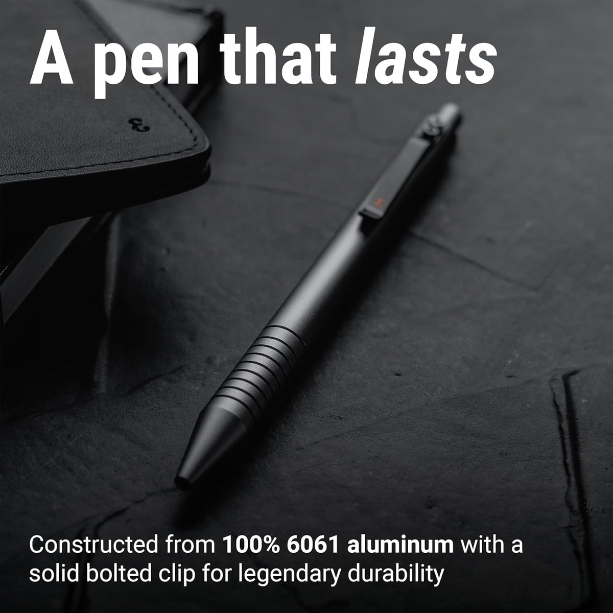 Everyman Grafton Gel Ink Pen Bundle, Crimson | Premium 0.7mm Refillable Metal Pen with Comfortable Grip + 3 Black Refills | Smooth Writing EDC Pen Set for Office, Travel, Gifts & Daily Use