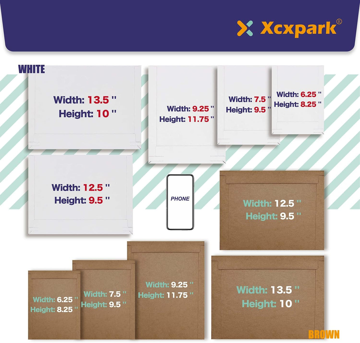 25 Pack Rigid Mailers 9.25 x 11.75 inches, Self Seal Photo Document Mailers Premium Cardboard Keep Flat Envelopes for Photos, Pictures, Papers, Files, CD