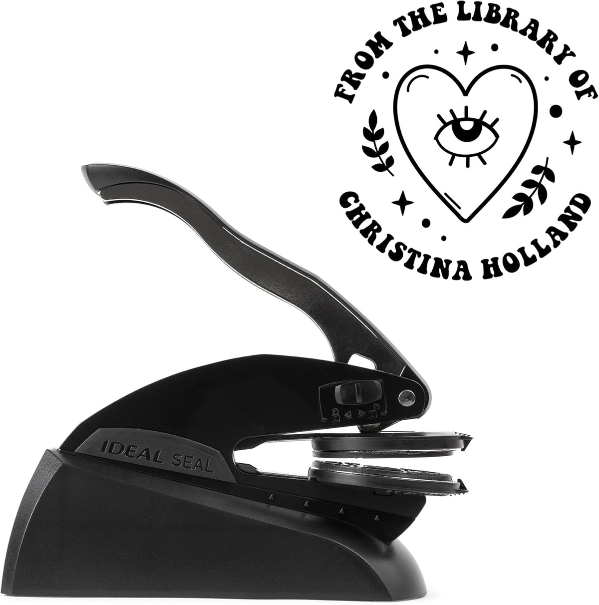 from The Library of Embossers & Stamps for Fantasy Book Readers | Custom Embosser | Custom Stamp | Ex Libris | Elevate Your Fantasy Collection of Stories and Novels (Design 7, Embosser)